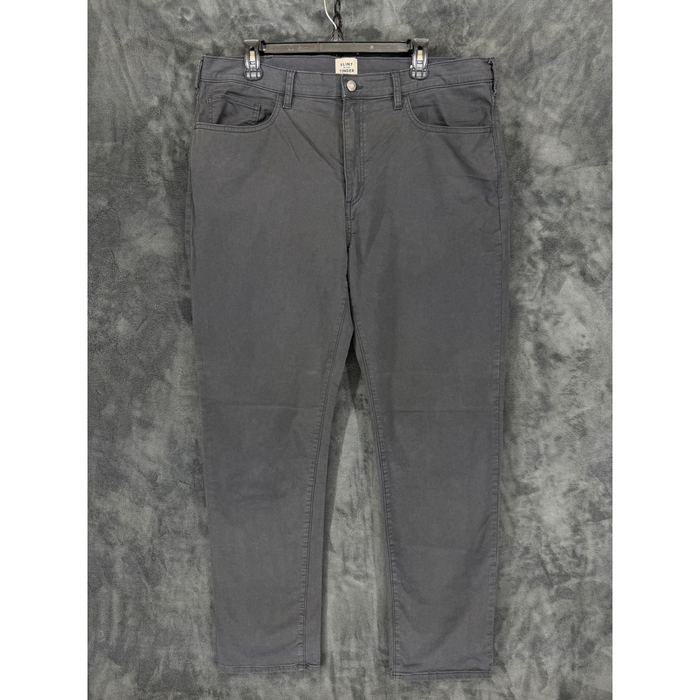 Flint and Tinder 365‎ Pant Mens 37x33 Charcoal Gray Straight Fit Cotton Stretch